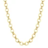 Latest 18K Gold Plated Stainless Steel Jewelry Flat O Chain Necklace P203156