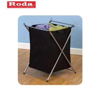 Laundry Hamper Basket with Metal Frame Durable Dirty Clothes Bag for Bathroom Bedroom Home
