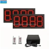 LCD Wireless Big Size Outdoor 12inch 8.888 Red Color LED Oil / Gas Price Display Board