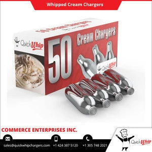 Leading Manufacturer of Dessert Tool Use 50x8g Pack N2O Filled Whipped Cream Chargers on Hot Sale