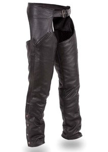 Leather hook chaps with Zip buffer prevents mesh liner  (LC-107)