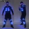 LED Luminous Armor Light Up Jacket Glowing Costumes for Dancing Performance Clothes DJ Stage Dance Wear