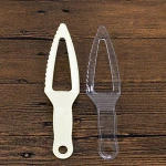Length 210mm disposable PS plastic serrated cake knife