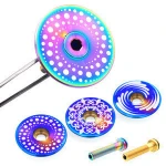 Lightweight titanium alloy bicycle headset cap + m6*30mm bike headset stem bolt 3 colors headset screw bicycle parts