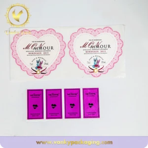 Logo Printing Stickers Roll Clear Transparent Customized Fancy Adhesive Label Sticker Printing