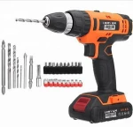 LOMVUM 20V Trigger Switch Power Tools 35Nm Cordless Drill Machine with Drill Bits and Sockets