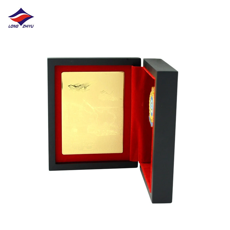 Longzhiyu 14 years china professional supplier custom wooden honor shields customised plaque award with wooden box