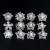 Import Lot 12 pcs Clear Rhinestone Crystal and Pearl Flower Brooches Pins Set DIY Wedding Bouquet Brooches Kits in Assorted Colors from China