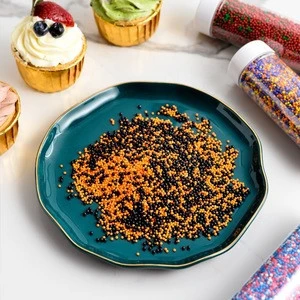 LOVE BAKERY Colorful 2mm Edible Nonpareils  No Gluten No Soy No Dairy Bakery Ingredients For Ice Cream And Cake Decoration