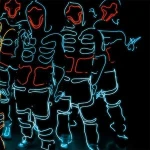 Luminous Costume EL wire black light party clothes