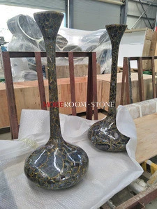 Luxury home decor grey agate large floor flower vase