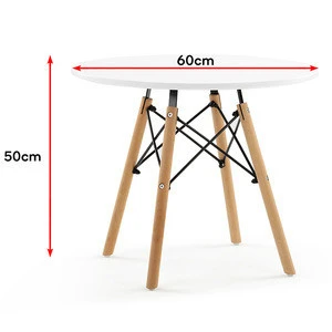 Luxury Modern Powder Coated Metal Frame Wood Dining Table
