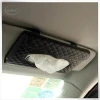 Luxury multifunctional black tissue box for car sun visor