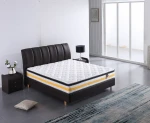 Luxury Pillow Top 3D Fabric Breathable Bonnel Spring 100% Natural Latex Mattress  Queen Size