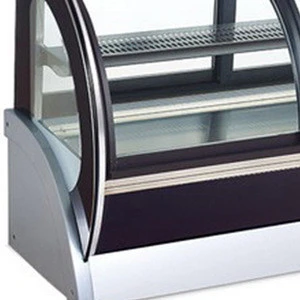 luxury professional commercial restaurant hotel new designed electric food chiller display arc showcase