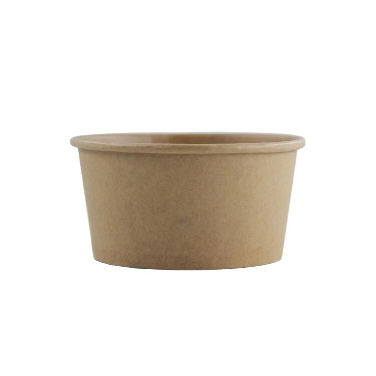 Manufacturer custom biodegradable eco friendly kraft salad paper bowl with lid