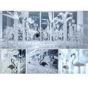 Manufacturer Wholesale Paper Art Handmade Plants Window Display Decoration