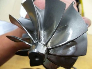 Mazak 5 axle CNC milling stainless steel turbine impeller for yacht boat