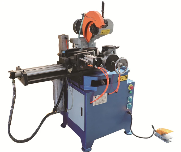 MC-315B semi-auto pneumatic pipe cold cutting machine , pipe cutting saw machine