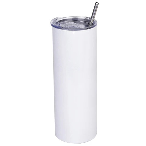 Mecolour Wholesale Supplier 20oz Sublimation Sparkling Stainless Steel Skinny Tumbler with lid and straw