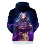 Men Hoodie Game Fox Skin Costumes Boys Hoodies 3D Printed Costumes Tops Game Cosplay Men Streetwear Sweatshirt Christmas Coat