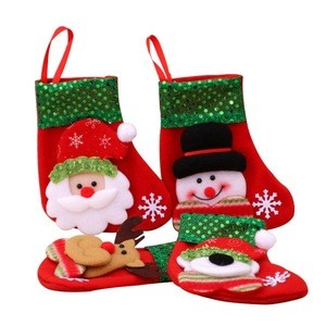 Merry Christmas Decoration Supplies Monogrammed Promotional Sequin Christmas Stocking