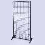 Metal customized retail display hang womans clothing t-shirt store metal grid display stand