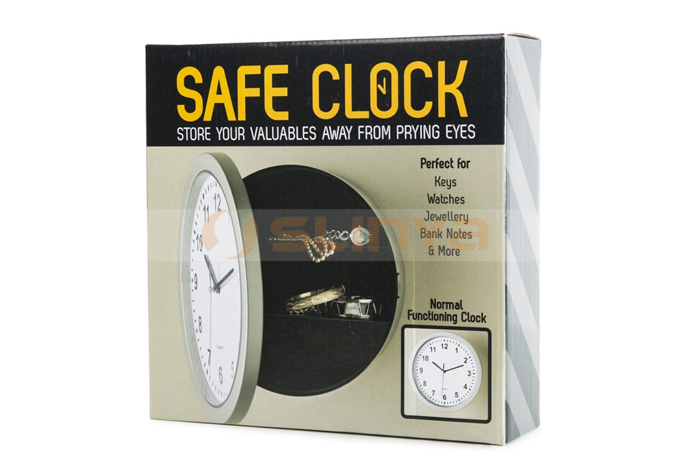 Buy Metal Round Wall Safe Clock Hidden Space For Valuables Safe Case ...