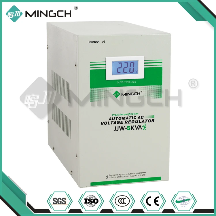 MINGCH Home Use 5Kw Single Phase Power Line Voltage Stabilizer / Regulators