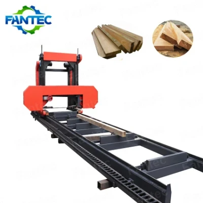 Mobile Horizontal Wood Log Band Portable Sawmill Diesel Engine Band Saw Mill Machine