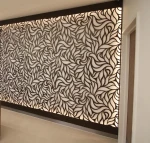 Modern  Botanical Design Stainless Steel Wall Panel Room Divider