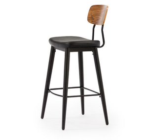 Modern cheap Leather Cover Upholstered Pub Bar Chair Metal Bar Counter Stools