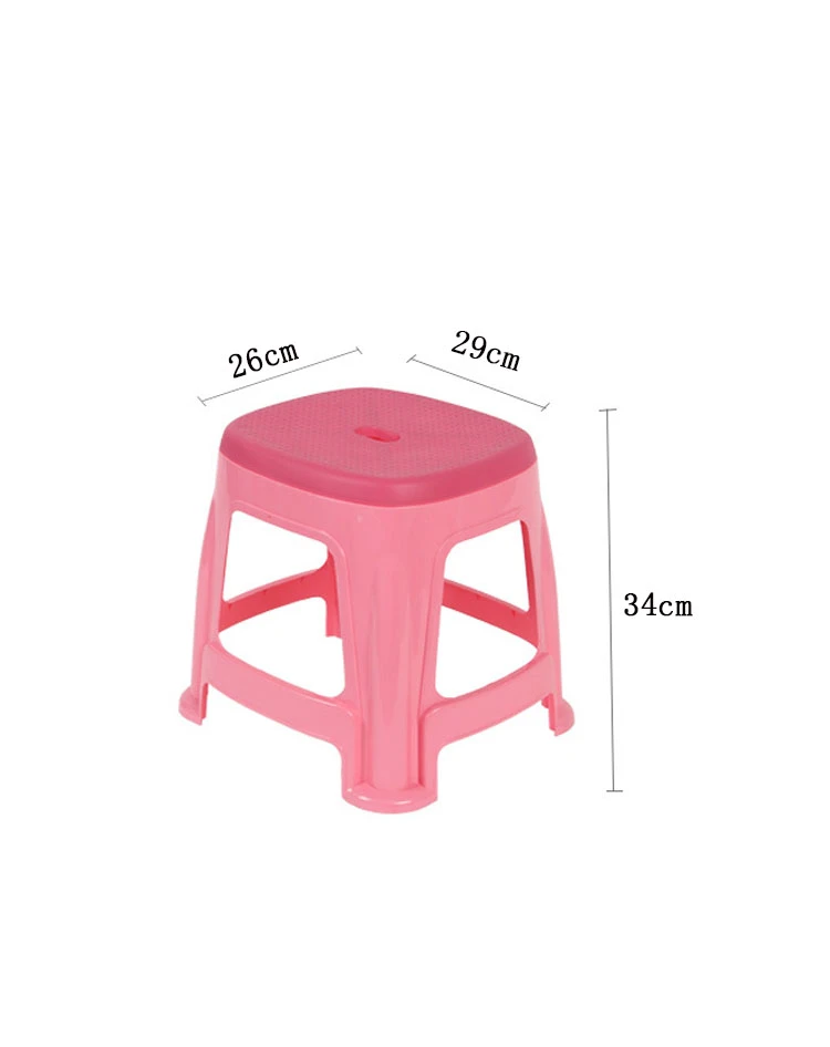 Modern colorful portable stackable rectangle plastic stool  Plastic Stool Chair