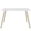 Modern design dining room furniture white matt MDF wooden dining table