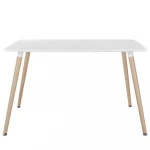 Modern design dining room furniture white matt MDF wooden dining table