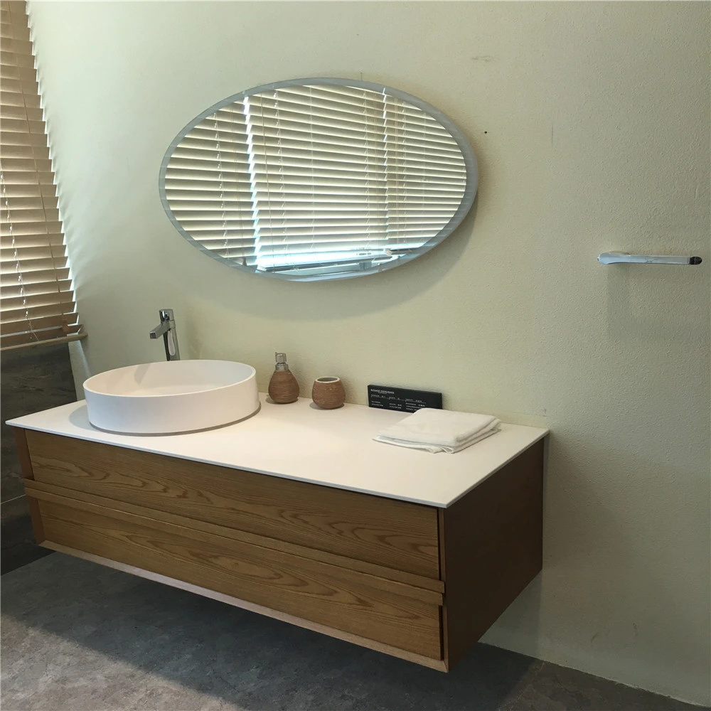 Modern design European style bathroom vanity wall mounted MDF panel melamine finish bathroom set