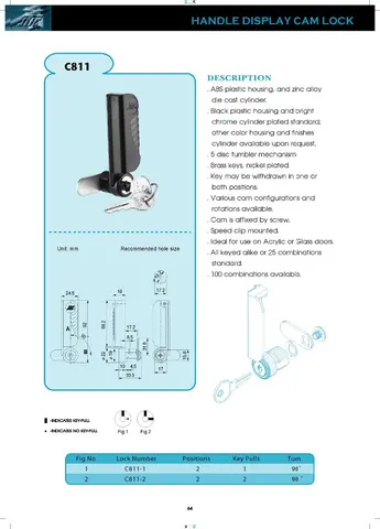Camera Lock Design Buy Modern Design Handle Display Cam Lock With 2 Keys Zinc Alloy ...