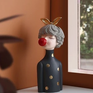 Modern Home Desktop Decor Creative Resin Character Statue Girls Crafts Ornaments For Living Room