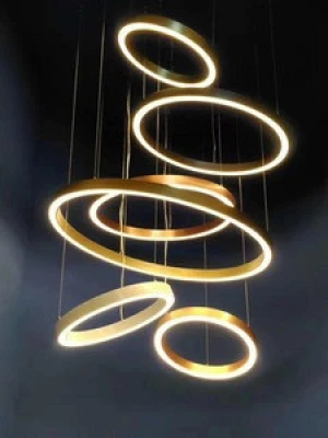 Modern led ring stainless steel chandelier pendant lights modern