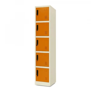 Modern steel single body wardrobe 5 doors metal clothing locker/wardrobe with key lock