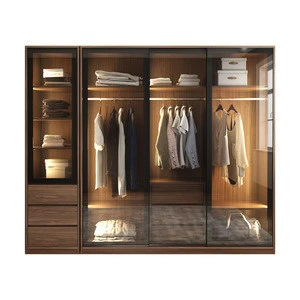 Modern style brown color customize designs bedroom wardrobes/cabinets