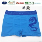 Modern style men Underwear. mens Boxer short seamless boxer mens briefs blue color