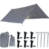 Moq 1pc Black Sun Protection  waterproof fly tent tarp camping shelter