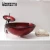Import Most Popular Red Round Modern Cheap Price Countertop Basin Pedestal Vanity Luxury Wash Colored Sink and Basin Bathroom from China
