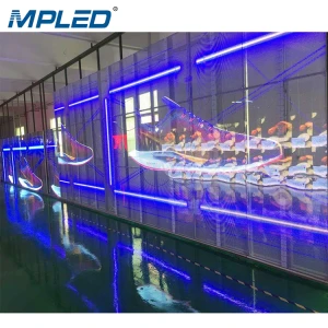 MPLED 85% Transparency LED Window Glass LED Display P3.9 High Definition