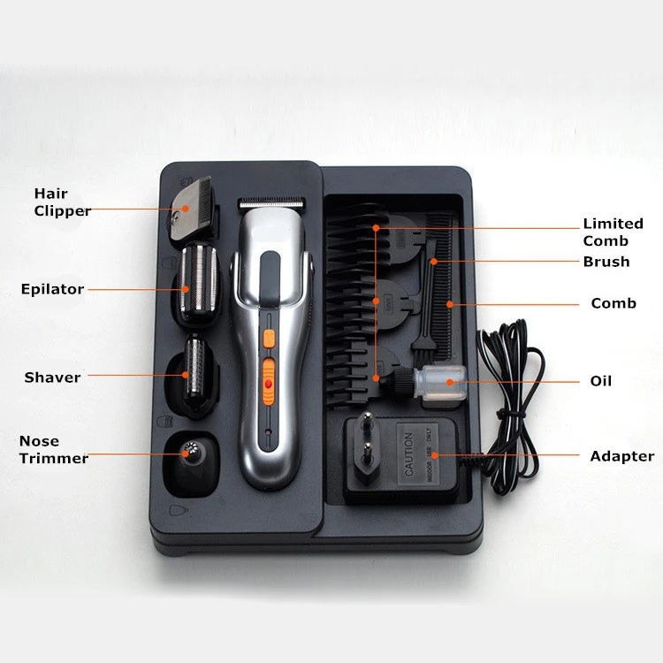 Multi functional mens grooming set hair clipper hair trimmer nose and ear trimmer