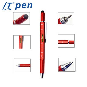 Multi functional tool pen metal touch pen level pen with screwdrivers