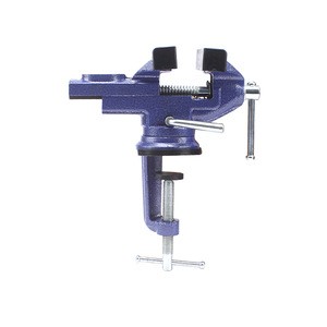 Multi-Jaw Rotating Bench Vise Cast Iron Blue for Multi-Purpose with 360 Degree Swivel Base and Head Heavy Duty Hand Tools