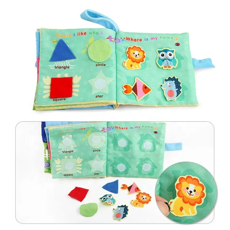 My First Book Baby Cloth Books Early Education Toys Activity Crinkle Cloth Book for Toddler