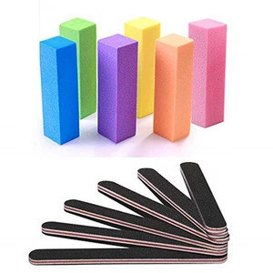 Nail Files and Buffer,Professional Manicure Tools Kit Rectangular Art Care Buffer Block Tools 100/180 Grit 12Pcs/Package